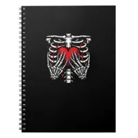 Skeleton Hands Holding Heart Halloween Costume Fun Notebook