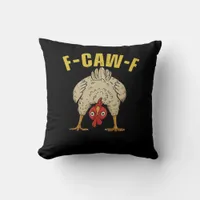 F-Caw-F-Chicken Essential Art Graphic Throw Pillow