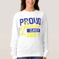 Proud Senior Class of 2025 Blue and Gold T-Shirt Sweatshirt