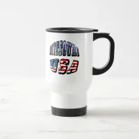 Missouri Picture and USA Text Travel Mug