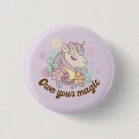 Own Your Magic Unicorn  Button