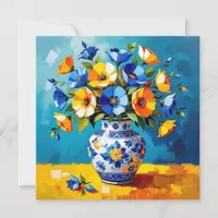 Beautiful Vase of Flowers Blank