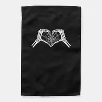 Skeleton Heart Hands Spiderweb Halloween Spooky Wo Garden Flag