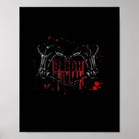 Blegh Breakdown, Skeleton Heart Hands, Emo Band, S Poster