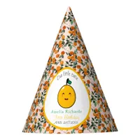  Little Cutie Orange Citrus 1st Birthday  Party Hat