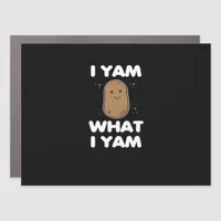 Thanksgiving I Yam What I Yam Funny Fall Classic Car Magnet