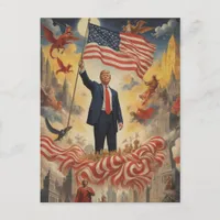 King Trump The Patriotic American Destroyer Postcard