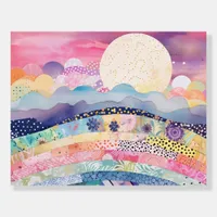 *~* Abstract Pastel Landscape Reverse  SUN AP96  Foam Board