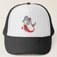 Mermaid and Skulls Trucker Hat
