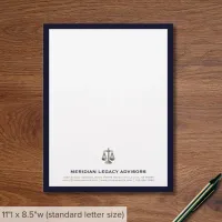 Elegant Justice Scale Logo Letterhead