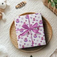 Hatching Soon Baby Cute Dinosaur Baby Shower Wrapping Paper