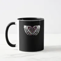 Skeleton Hand Heart Muertos Mexican Day Of Dead Mug