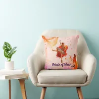 Pointe of View | Elegant Ballerina Art  Throw Pillow