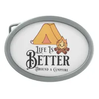 Life is Better around a Campfire Belt Buckle