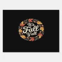 It’s Fall Y’all Halloween Bats Pumpkin Trendy Sign