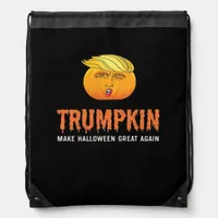 Funny Halloween Trumpkin  Drawstring Bag