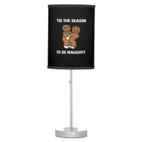 Tis The Season To Naughty Gingerbread Couple Chris Table Lamp