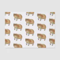 Watercolor Camping Bear Birthday Party Tissue Paper