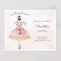 BUDGET Tiny Dancer Pink Ballet Invitation