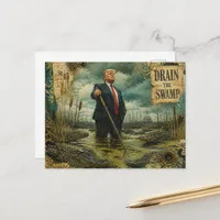 Trump in the Swamp Collage Postcard