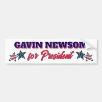 Gavin Newsom for President Political Bumper Sticker