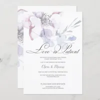 Apple Blossom Love is Patient Wedding Postponement Invitation