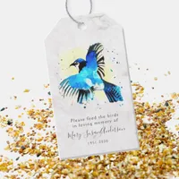 Feed the Birds in Loving Memory Funeral Gift Tags