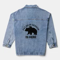 Fat Bear Season Is Here - Black | Denim Jacket