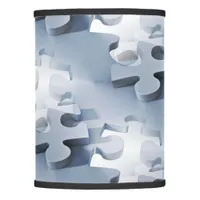 Jigsaw Puzzle Pattern in Monochromatic  Minimalist Lamp Shade