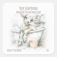 Baby Goat  Handmade Goatmilk Soap Label
