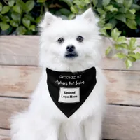 Personalized Groomed by (Add Business) Dog Pet Bandana Collar