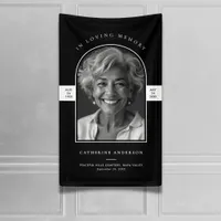 Modern Minimalist Photo Funeral/Memorial Service Banner