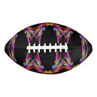 Phoenix - colorful fractal art on black football