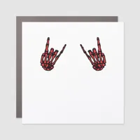 Skeleton Hand Heart Roll Red Classic Look Car Magnet