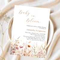 Wildflower pink beige bloom budget Baby Shower