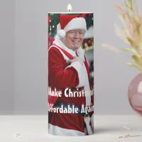 Donald Trump Make Christmas Affordable Again Pillar Candle