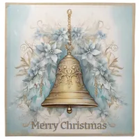 Vintage Bell Decor Merry Christmas Monogram |  Cloth Napkin