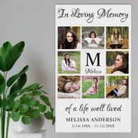 In Loving Memory Personalized Photo Funeral Poster