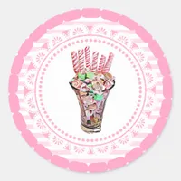 Candy Buffet Pink Whimsical Stickers