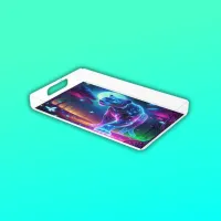 Moon and Panther Holographic Neon Colorful | Acrylic Tray