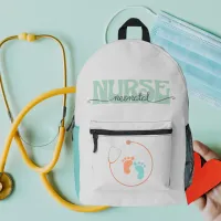 Nurse Neonatal Personalized Medical Name On Printed Backpack