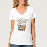 Funny Cartoon Chicks | Chicken Mom Personalized T-Shirt