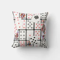 Playing Cards Throw Pillow
