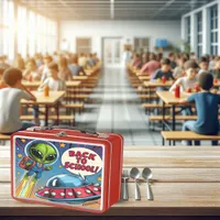 UFO Back to School Metal Lunch Box