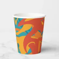 Orange & Teal Thanksgiving Paper Cups