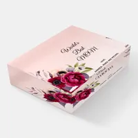 Mother purple florals rose gold burgundy paperweight