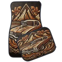 Hood Scoop Classic on Winding Road Car Floor Mat