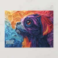 Brussels Griffon Paper Quilling Art Dog Portrait Postcard