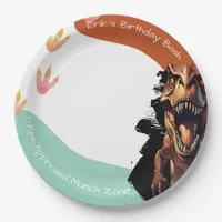 T-Rex Birthday Bash, Prehistoric Party Munch Zone Paper Plates