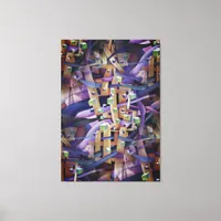 Bold Multicolored Flamboyant Geometric Abstract Canvas Print